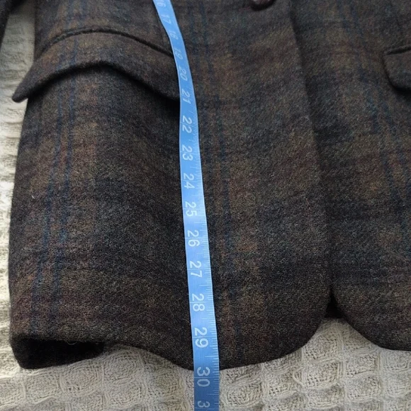 Ralph Lauren Brown Blazer Wool Blend Structured - Picture 14 of 14